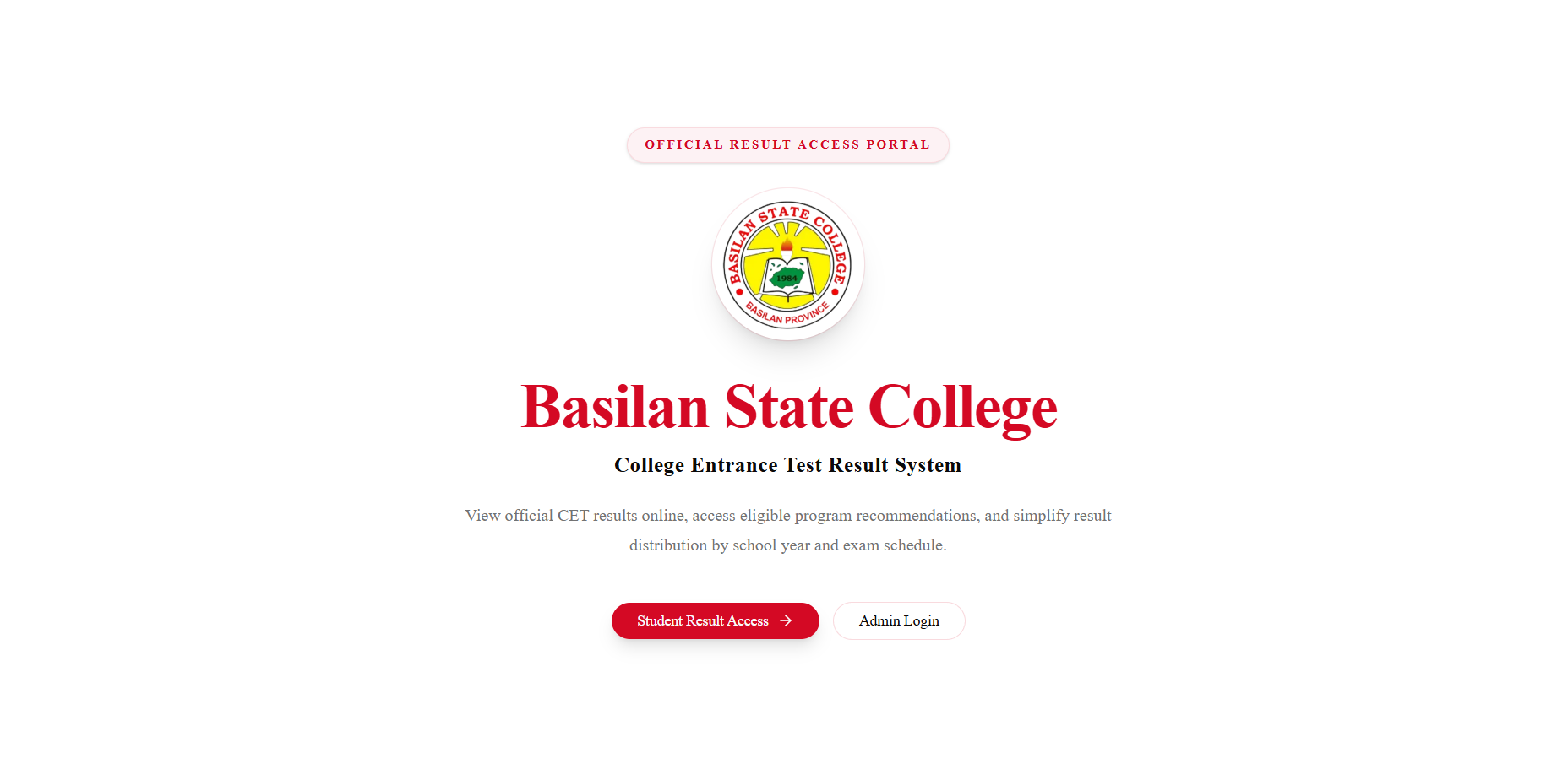 CET REsult System