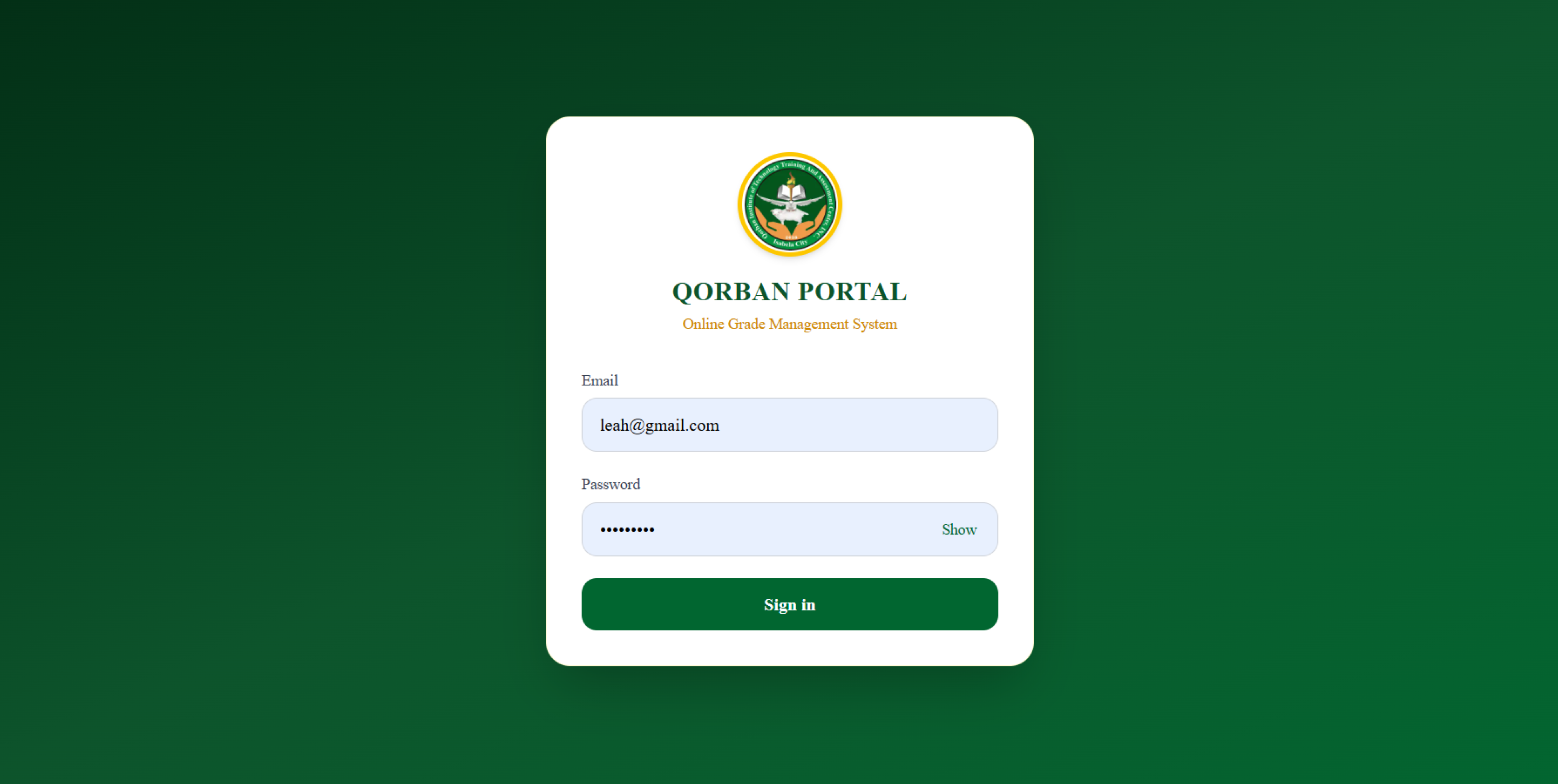 Qorban Portal